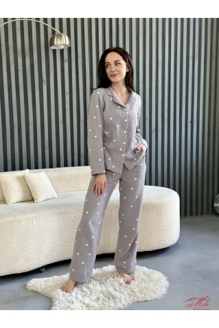 Пижама муслиновая рубашка+штаны COSY M110P0409